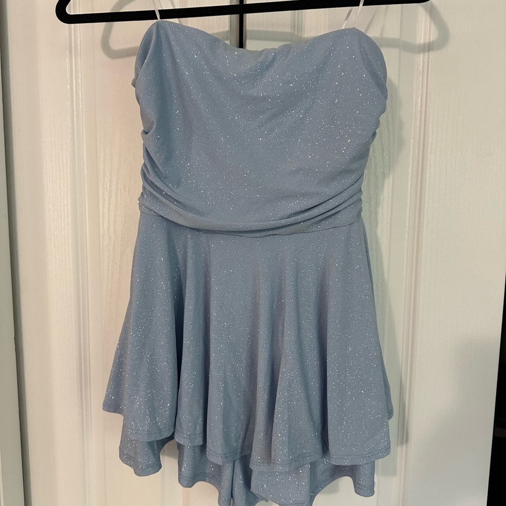Windsor Light Blue Glitter Dress